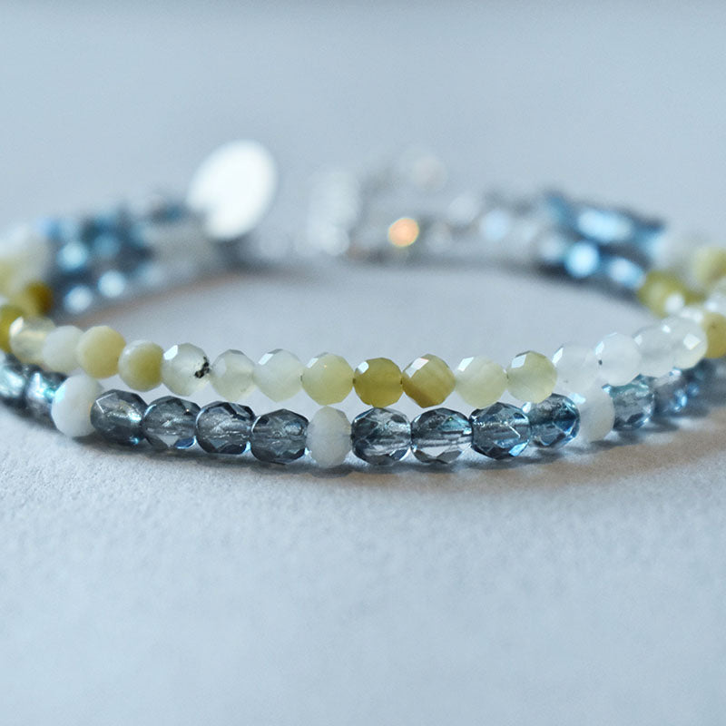 Yellow Opal Silver Bracelet