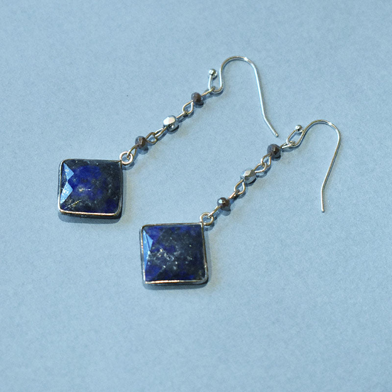 Lapis & Silver Earrings