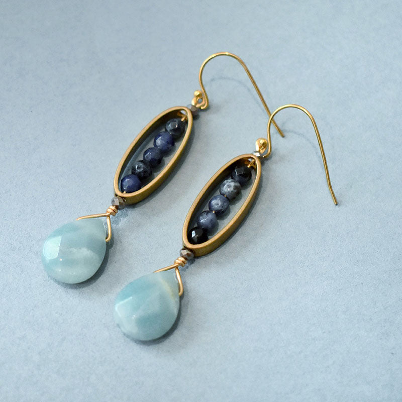 Amazonite & Sodalite Earrings