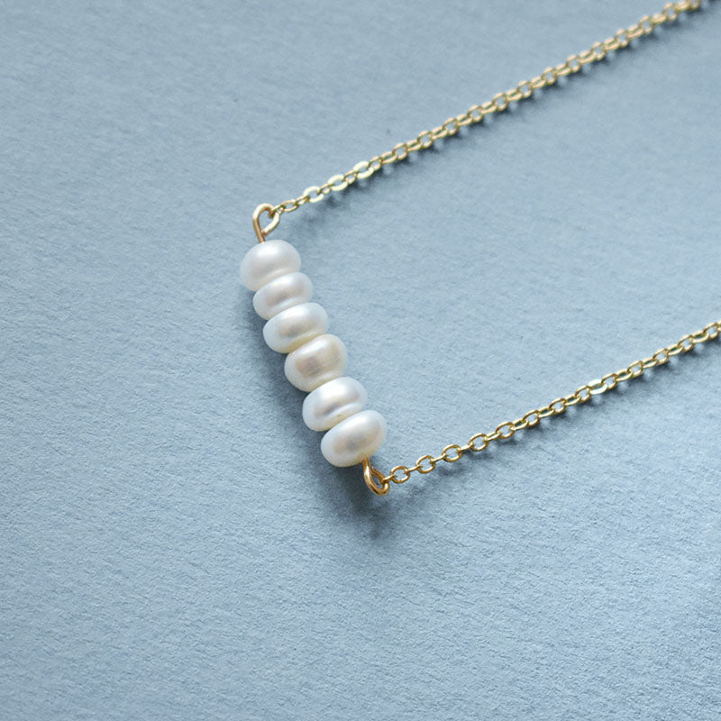 Freshwater Pearl & Gold Necklace