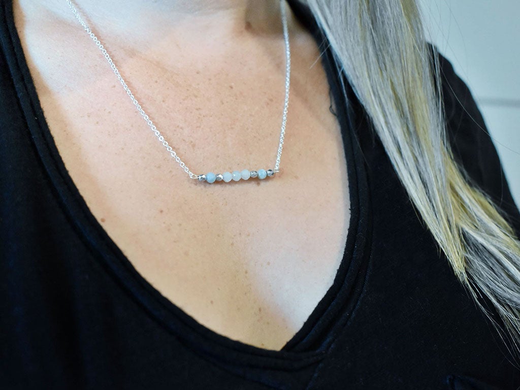 Aquamarine & Silver Necklace