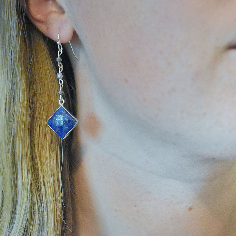 Lapis & Silver Earrings