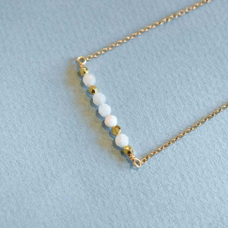 Moonstone & Gold Necklace