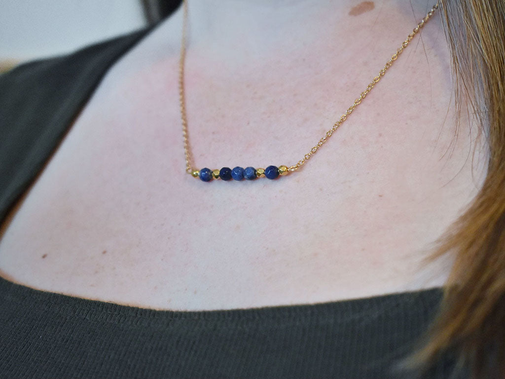 Sodalite & Gold Necklace