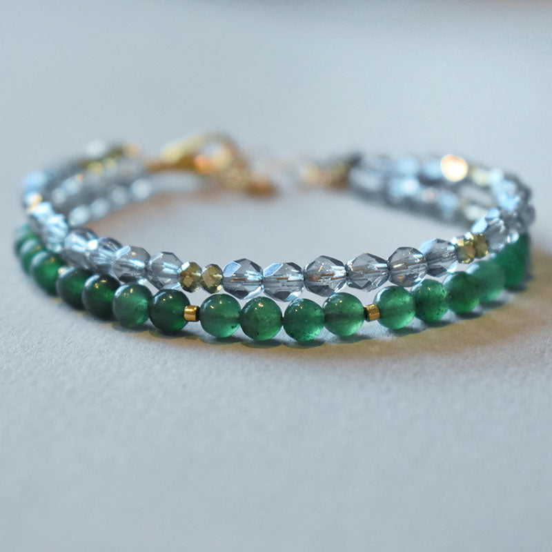 Aventurine Gold Bracelet