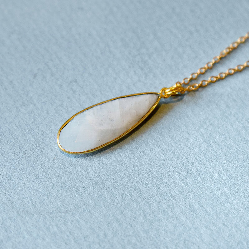 Moonstone & Pewter Necklace