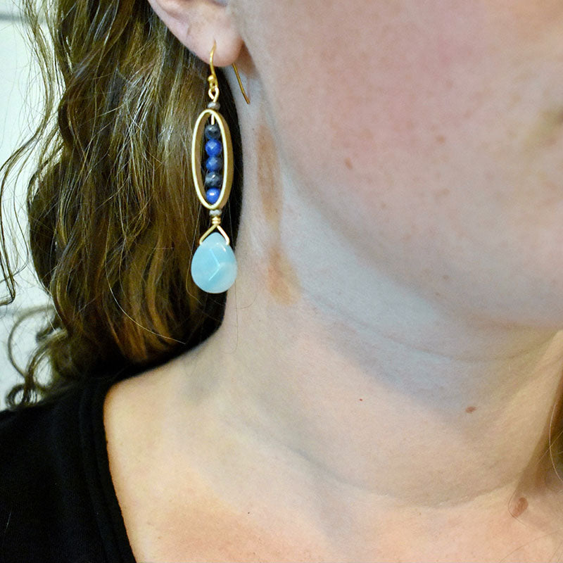 Amazonite & Sodalite Earrings