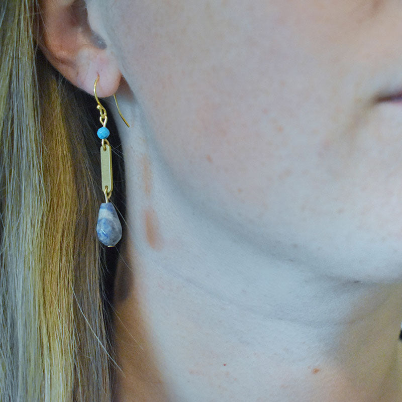 Sodalite & Turquoise Earrings