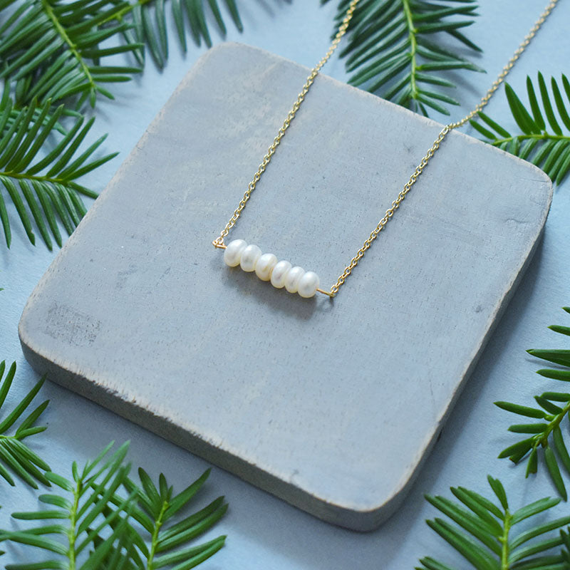 Freshwater Pearl & Gold Necklace