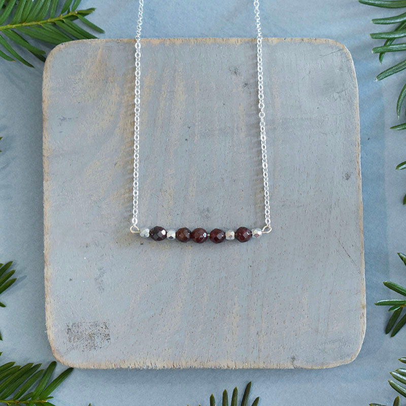 Garnet & Silver Necklace