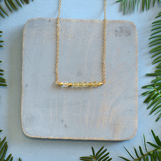 Citrine & Gold Necklace