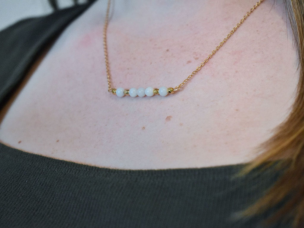 Amazonite & Gold Necklace