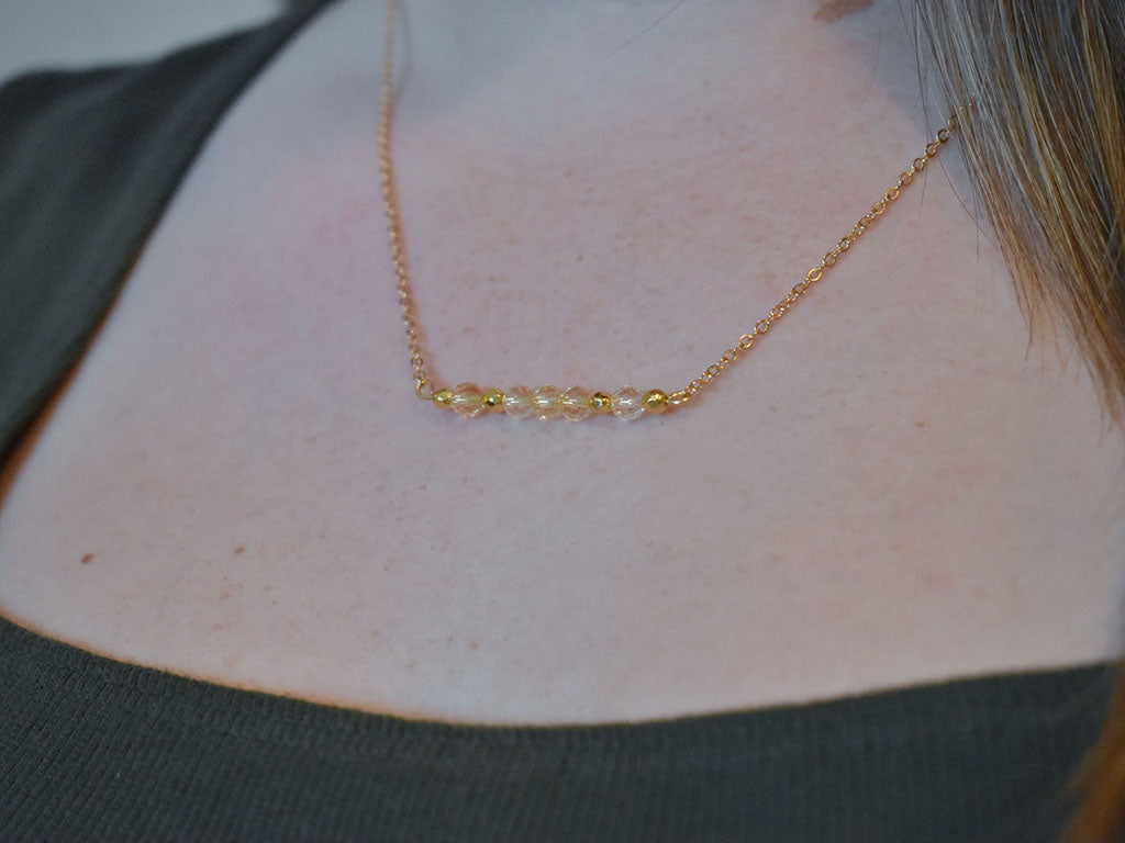 Citrine & Gold Necklace