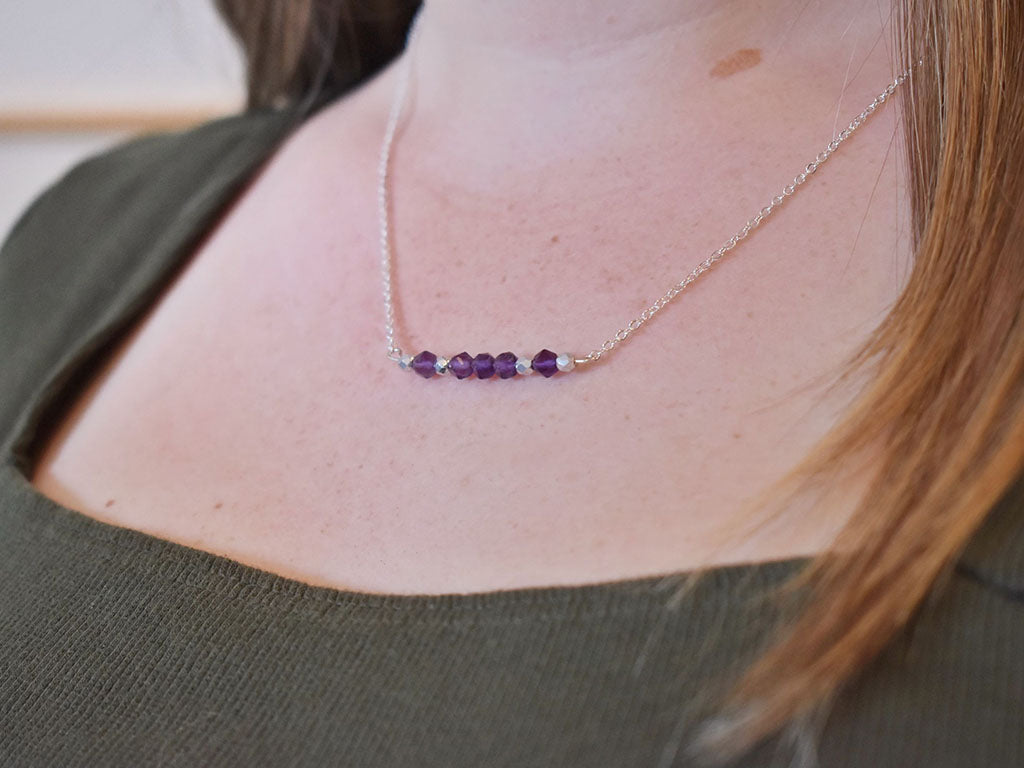 Amethyst & Silver Necklace